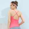 Mujeres Entrenamiento sin mangas para Yoga Tops para mujeres Malla Racerback Muscle Strappy Criss Cross Chaleco Sujetador
