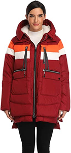 Abrigo de plumón de invierno con capucha para mujer Chaqueta acolchada de doble broche con bolsillos grandes Abrigos de invierno Chaqueta cálida con cremallera bidireccional