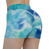 Pantalones cortos de entrenamiento personalizados Tie Dye sin costuras para mujer, cintura alta, Push Up, Control de barriga, gimnasio, Fitness, pantalones cortos sexis para correr