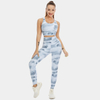 Conjuntos de yoga sin costuras para mujer, 2 piezas, camisetas deportivas personalizadas, cómodas, fitness, gimnasio, deportes, entrenamiento, cintura alta, control de abdomen, Leggings