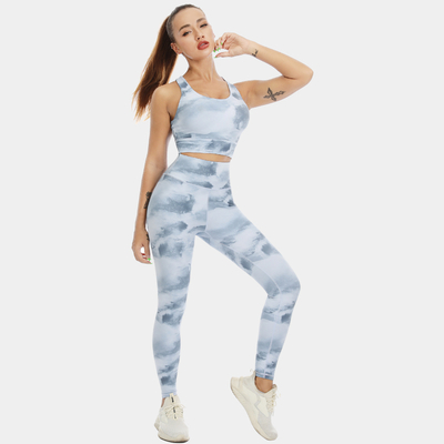 Conjuntos de yoga sin costuras para mujer, 2 piezas, camisetas deportivas personalizadas, cómodas, fitness, gimnasio, deportes, entrenamiento, cintura alta, control de abdomen, Leggings
