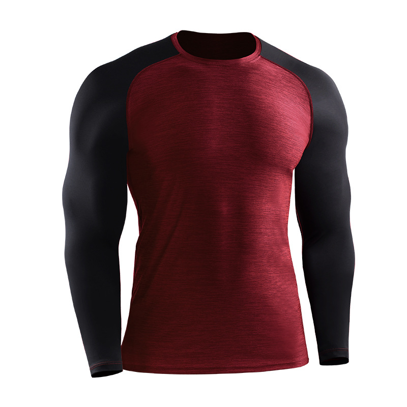 Camisetas deportivas de secado rápido para hombres, camisetas de manga larga, ropa deportiva para correr, camiseta delgada transpirable para entrenamiento de baloncesto